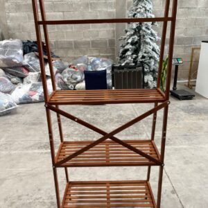 Estantería Organizadora de Madera Natural de 4 Niveles – Ideal para Cocina, Baño, Lavandería