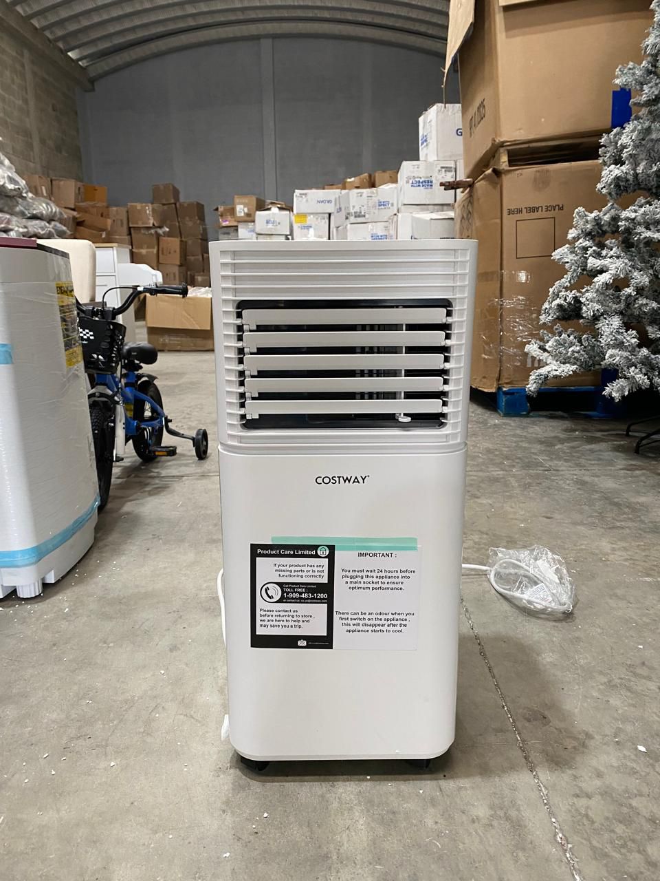 Aire Acondicionado Portátil COSTWAY con Panel Digital, Modo Frío, Ventilación y Deshumidificación