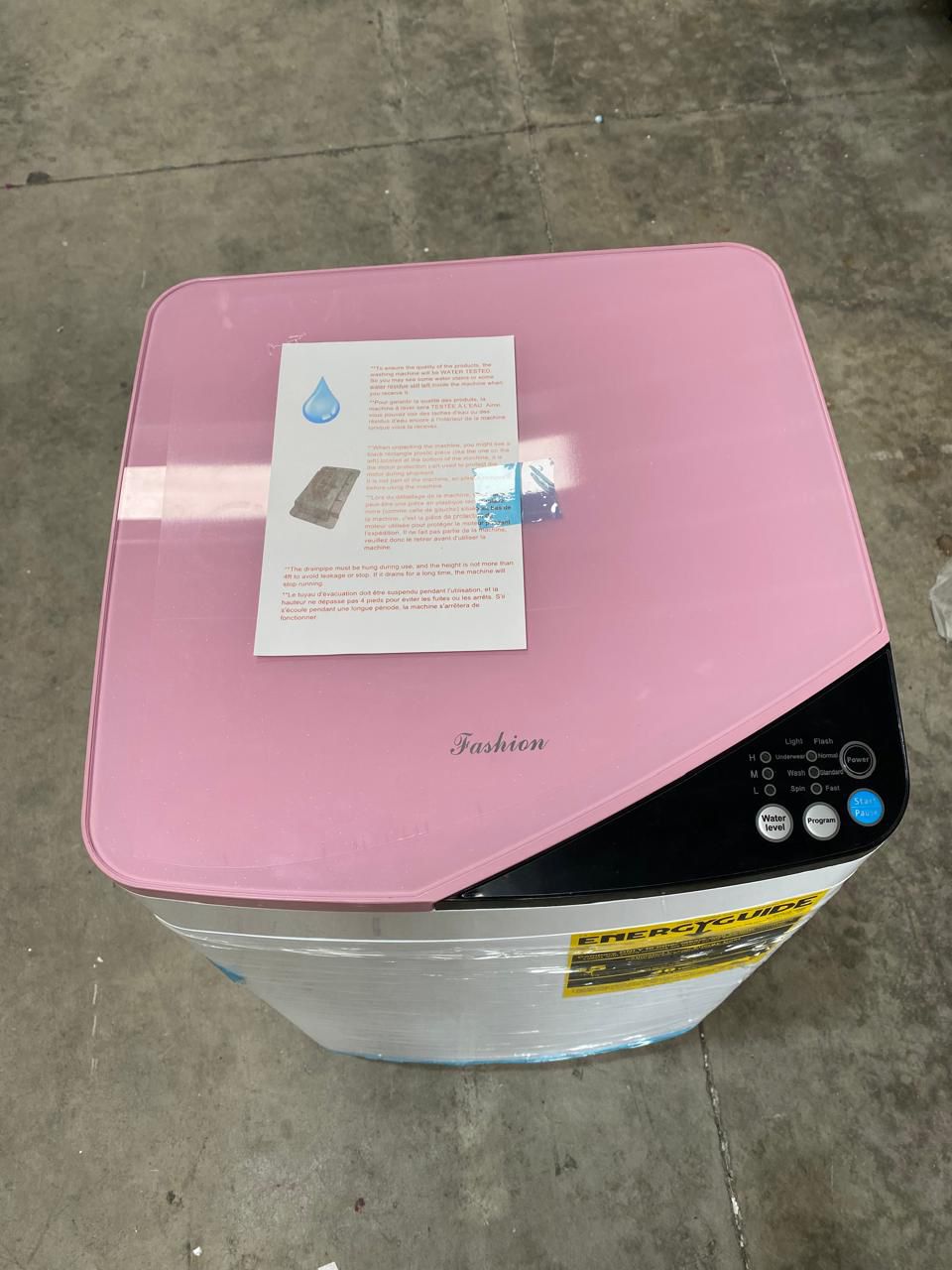 Lavadora Automática de Carga Superior Compacta con Tapa Rosa - Imagen 3